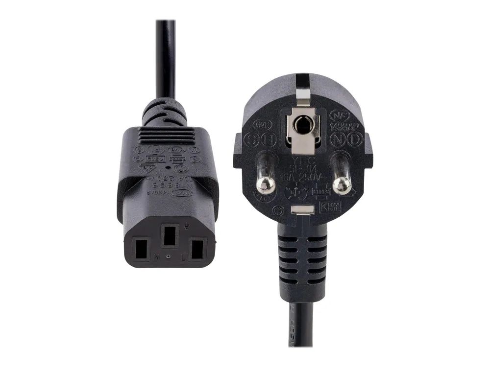 StarTech.com 1 m C13 Stromkabel, EU Schuko auf C13, 10A 250V, Netzkabel - Stromkabel - power CEE 7/7 (S)