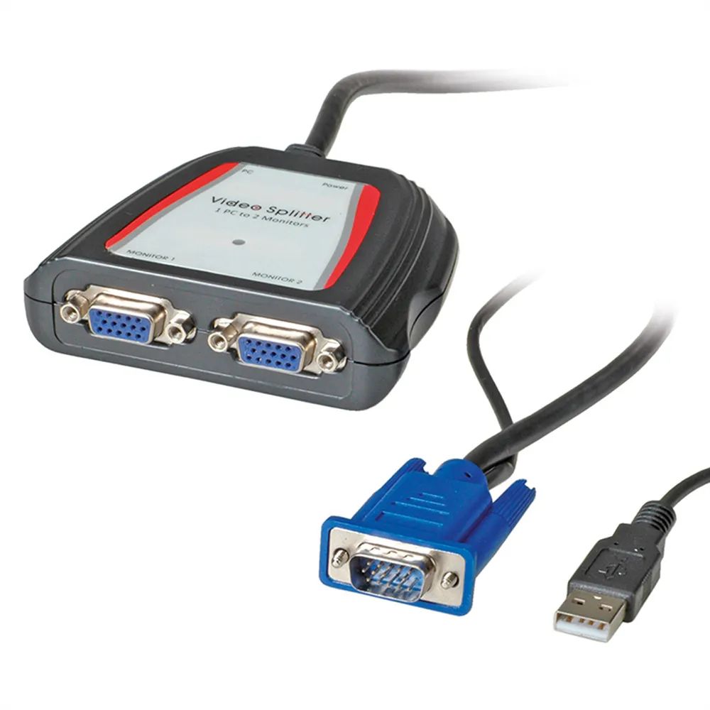 VALUE Portabler VGA Video-Splitter, 2fach, 250MHz