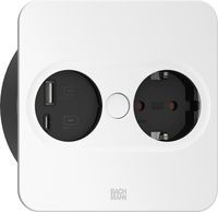 Bachmann 946.205 TWIST 2 1xCEE7/3 1xUSB A/C 2.0m RAL9010 eckig - Steckdosenleiste