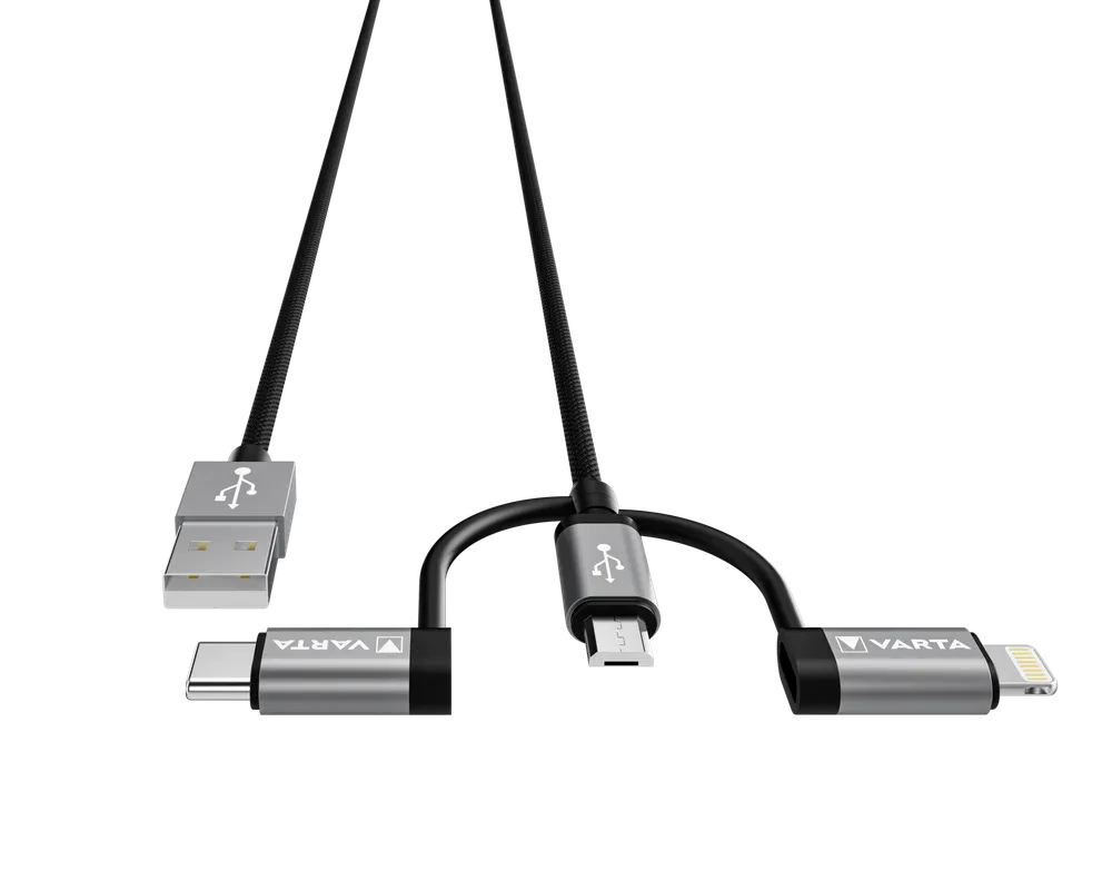 VARTA 3in1 Cable USB A-Light/Micro/TypeC