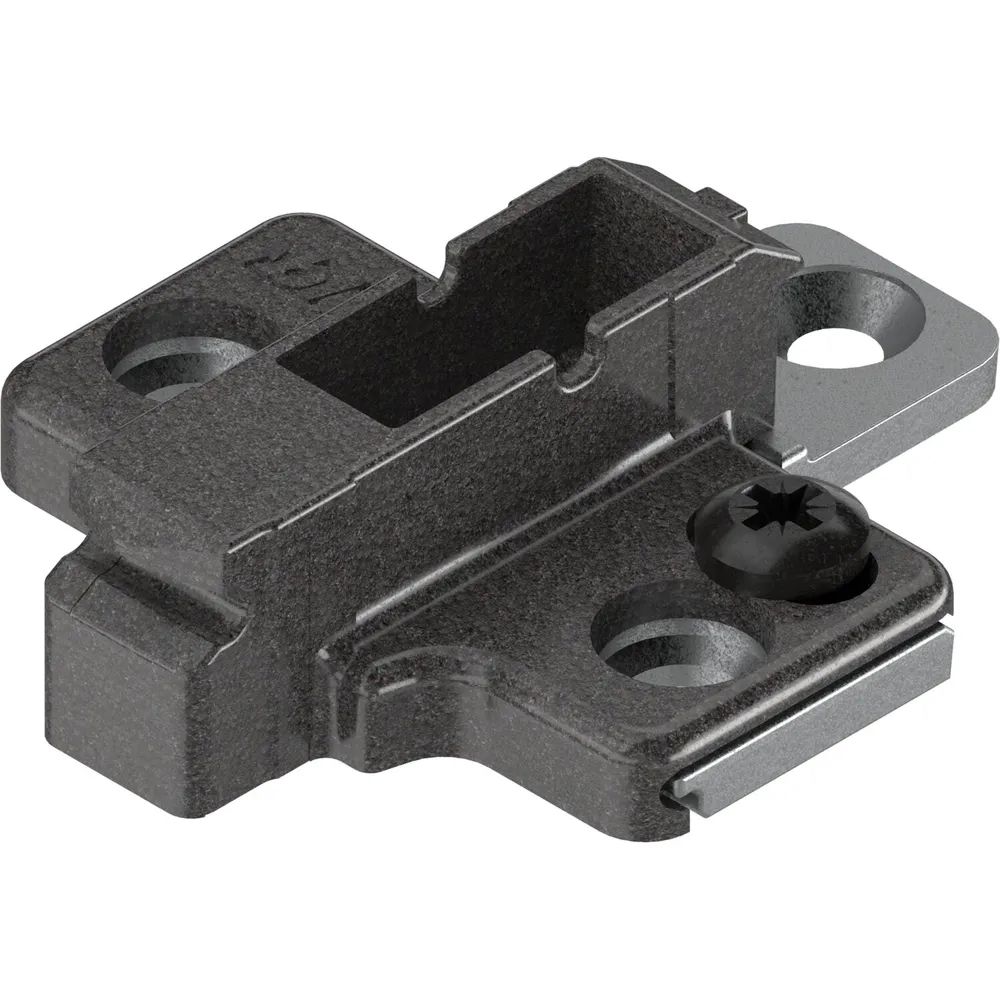BLUM CLIP ONYX Kreuzmontageplatte, Zink, Systemschrauben Distanz 6 mm