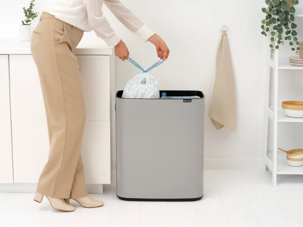 Brabantia Bo Touch Bin, 2 x 30L - Soft Grey