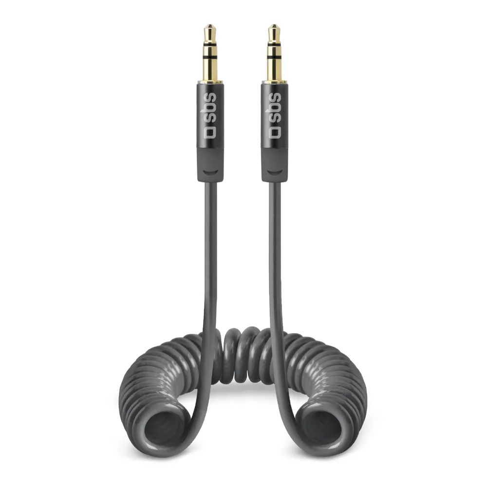 SBS Klinkenverbindung Spiralkabel 3,5 mm, 1,3m