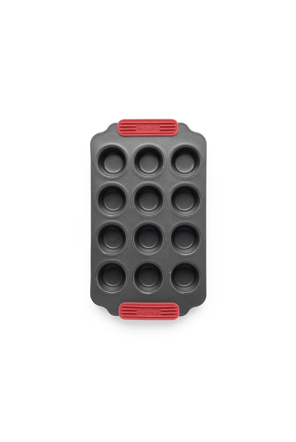 Lékué Antihaft kleine Muffinform, 12 Mulden - Grey