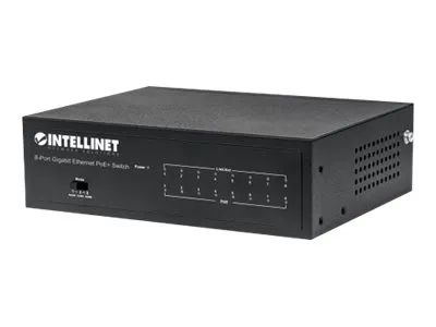 Intellinet 8-Port Gigabit Ethernet PoE+ Switch, IEEE 802.3at/af Power over Ethernet (PoE+/PoE)