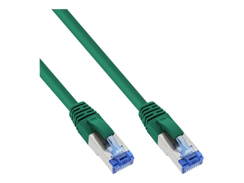 InLine Patchkabel - S/FTP (PiMf) - Cat.6A - halogenfrei - grün - 5m