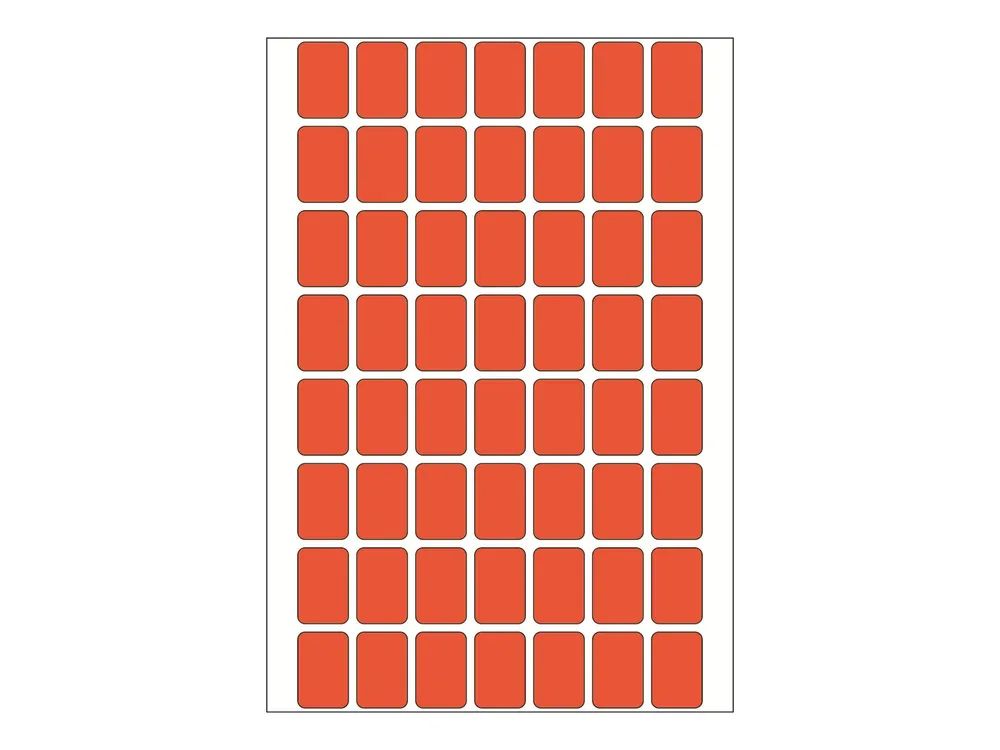 HERMA Permanenter Klebstoff - Rot - 12 x 18 mm 1792 Etikett(en) (32 Bogen x 56)