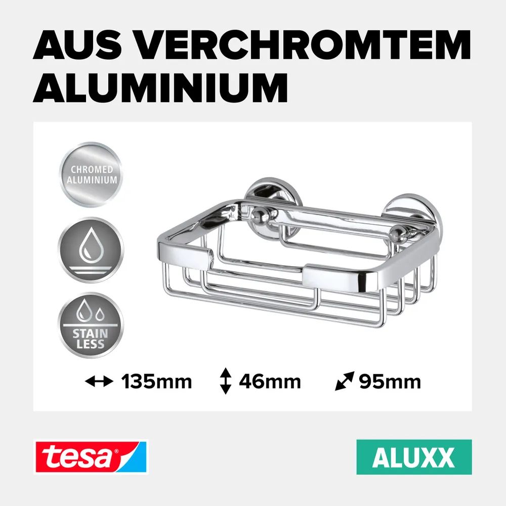 tesa® ALUXX Seifenkorb, verchromt