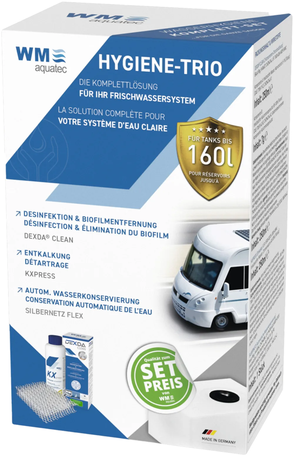 WMaquatec Hygiene-Trio bis 160 l Tankgröße