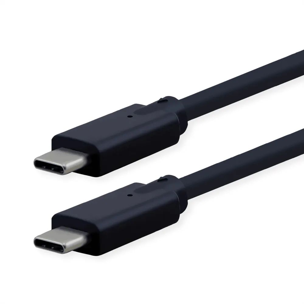 ROLINE USB 3.2 Gen 2 kompatibles Kabel, C-C, ST/ST, 4K UHD-1, 10Gbit/s, Emark, 100W, schwarz, 5 m