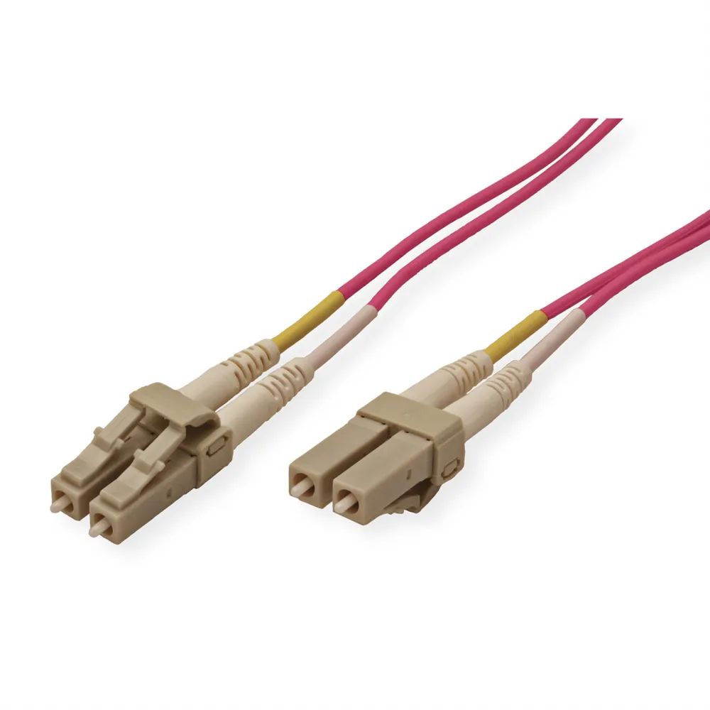 ROLINE LWL-Kabel 50/125µm OM4, LC/LC, violett, 1 m