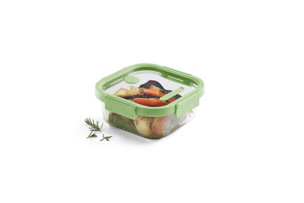 Lékué Quadratisches Vorratsglas, 1100 ml - Green