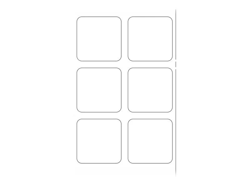 Zebra Z-Perform 1000T - Papier - permanenter Klebstoff - unbeschichtet - 21 x 21 mm 6620 Etikett(en) (1 Rolle(n)
