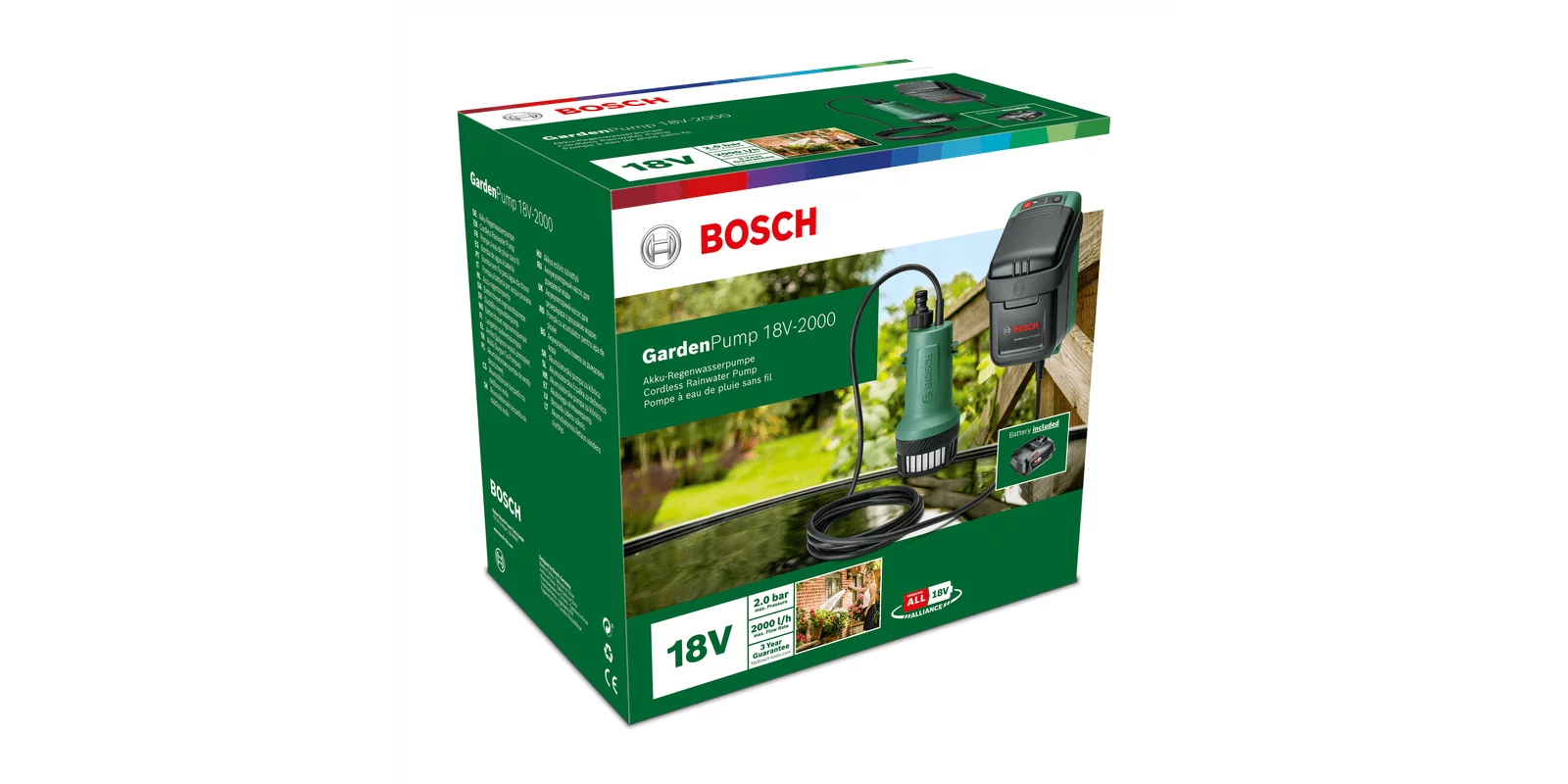 Bosch Gardenpump18V-2000 1X2,5Ah