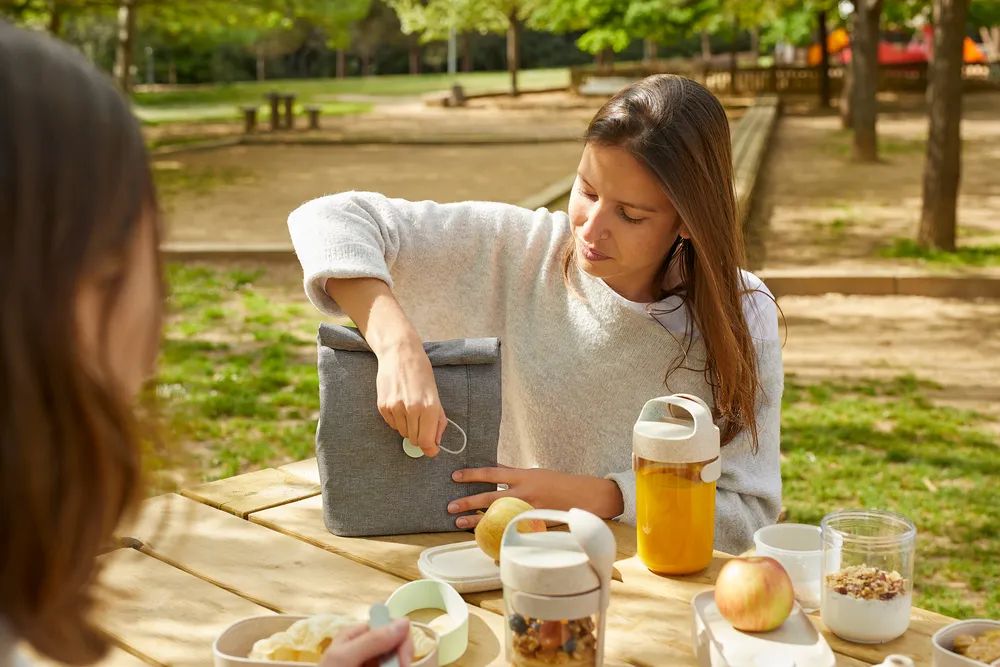 Lékué Isolierte Lunchtasche To Go Organic - Grey