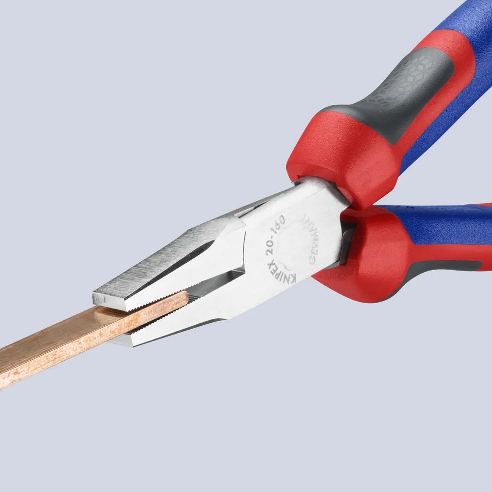 KNIPEX 20 05 160 Flachzange mit Comfort-Griffen verchromt 160 mm