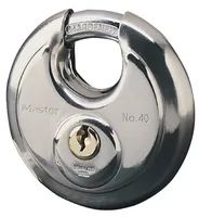 MasterLock 70 mm breites Disc Schloss aus Edelstahl mit verdecktem Bgel - Diskus-Vorhängeschloss - Tastensperre - Unterschiedliche Schließung - Garage - Umzugswagen - Selbstlagerung - Schuppen - Aufbewahrungsspind - Anhänger - Van - Werkstatt - Edels