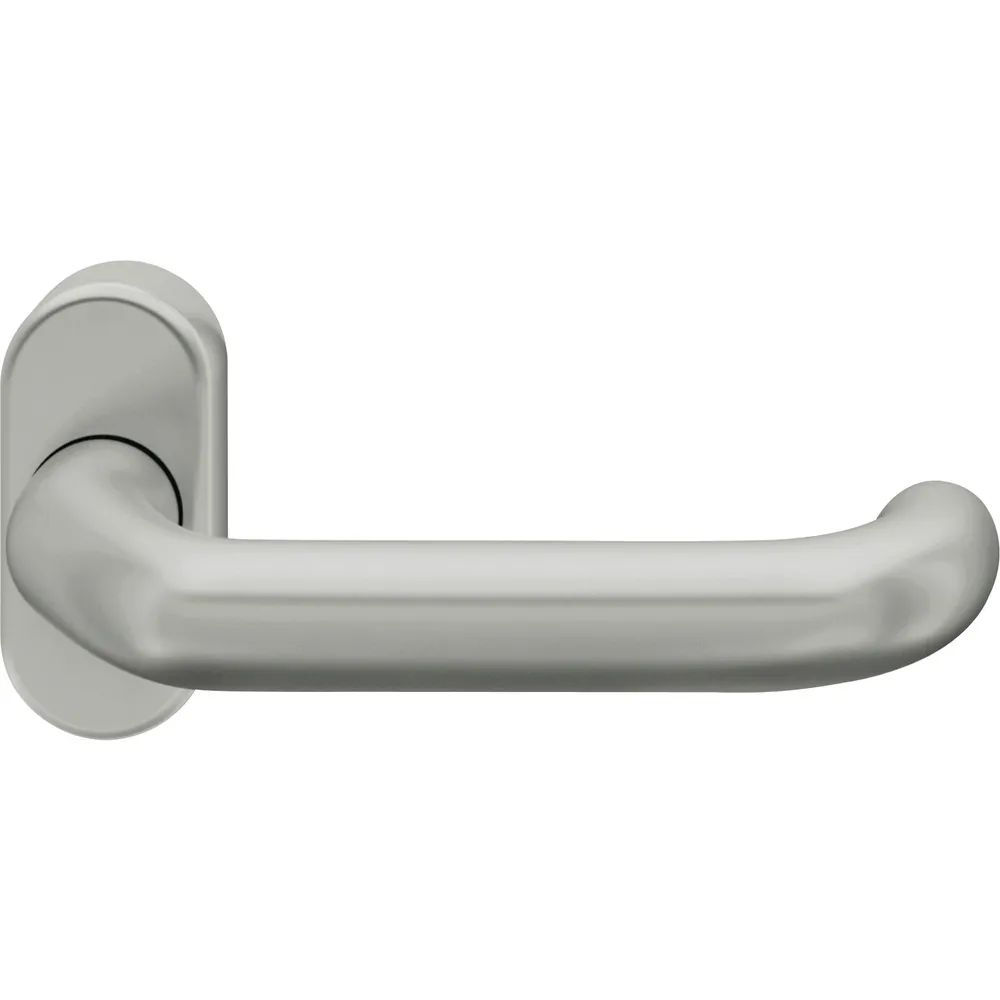FSB Rahmentürdrücker 97 0625 Hochhaltefeder ovale Rosette Aluminium silber