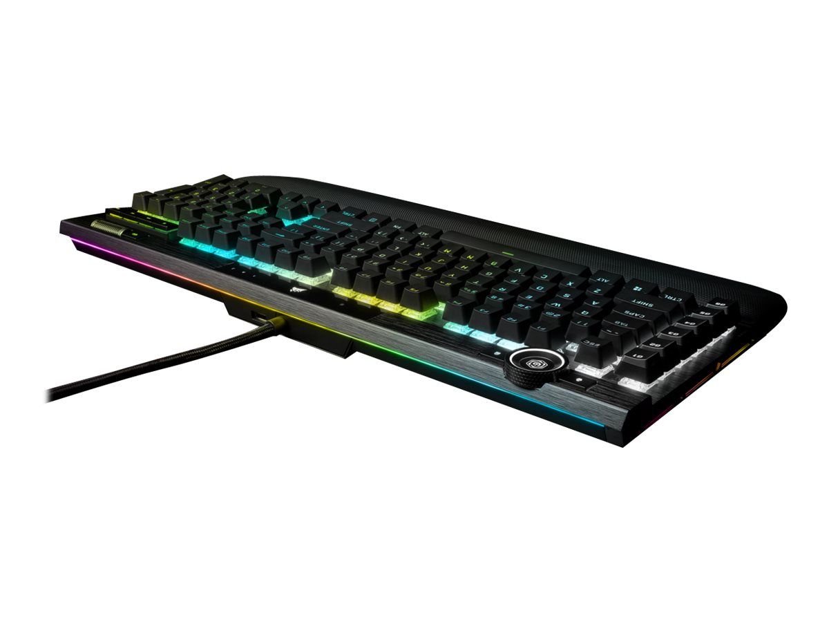 Corsair Gaming K100 RGB Deutsch - schwarz OPX Aluminium RGB - - - Tastatur USB CORSAIR eloxiert 656617644 - Tastenschalter: - (gebürstet) Hintergrundbeleuchtung 