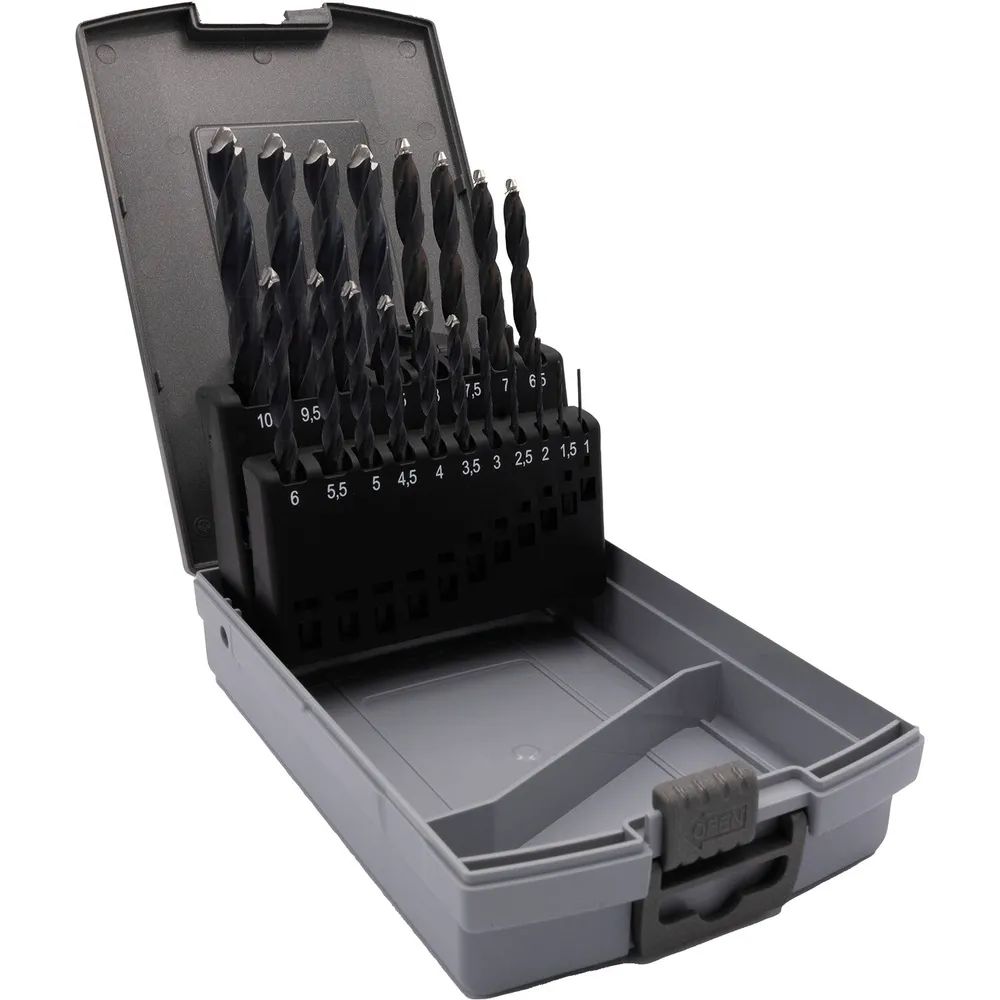 ALPEN Bohrer-Kassette Metal Head DIN338 HSS ø 1-10 mm 19-teilig