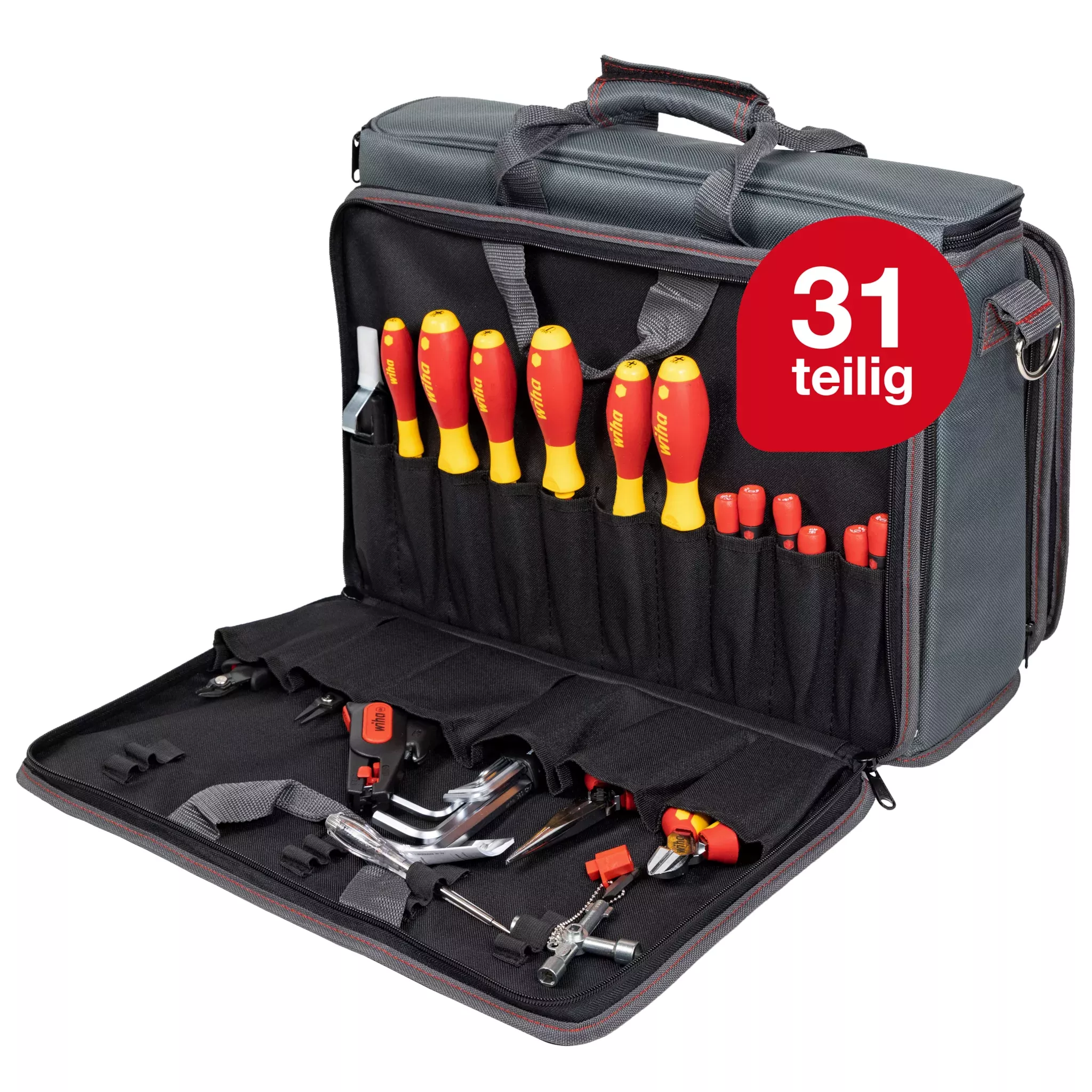 Wiha Werkzeug Set | Service-Techniker gemischt 656706136 Tasche inkl. 30-tlg