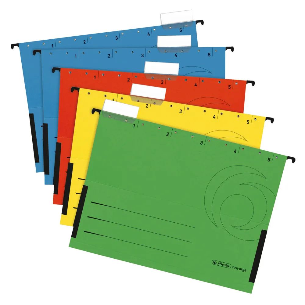herlitz Hängetasche, A4, farbig sortiert, 5er-Packung