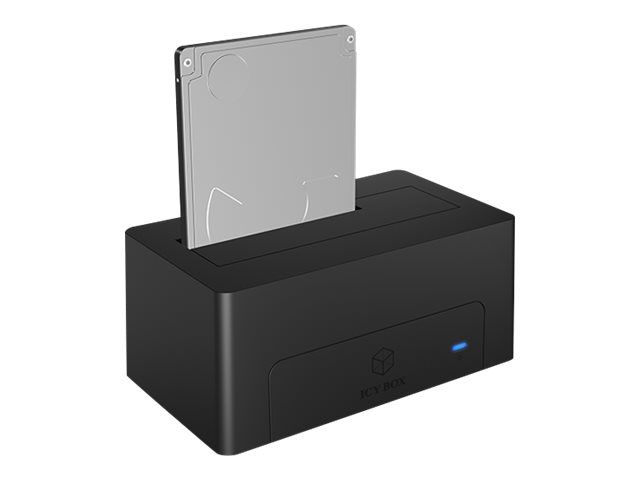 ICY BOX IB-1121-C31 - HDD-Dockingstation mit blaue LED vorn, lüfterlos Schächte: 1 - 2,5" / 3,5" gemeinsam genutzt (6,4 cm/8,9 cm gemeinsam genutzt)