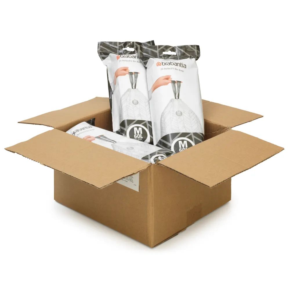 Brabantia PerfectFit Müllbeutel M, 60L, 120 St. - White