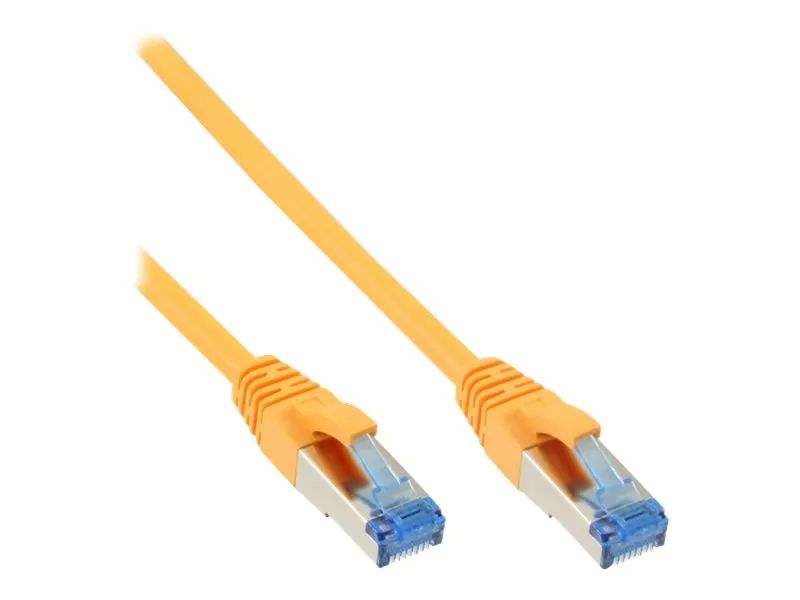 InLine Patchkabel - S/FTP (PiMf) - Cat.6A - halogenfrei - gelb - 20m