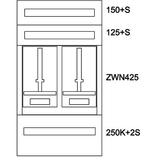 Eaton ZÄHLERVERTEILER-MONTAGEEINS. K / EATON BPZ-MES-KN-600/10-2Z 137398