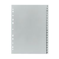 Herlitz 10843522 - Alphabetischer Registerindex - Polypropylen (PP) - Grau - Porträt - A4