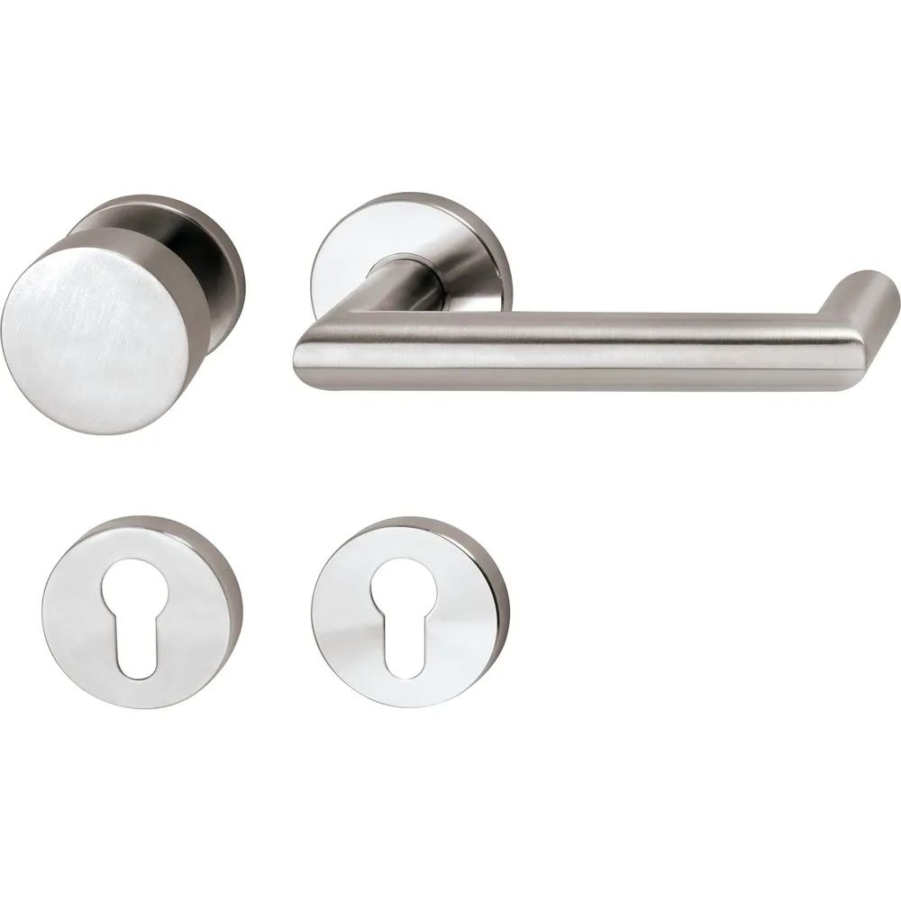 SOLIDO FH-Wechselgarnitur SYLT - auf Rosette PZ, 35 - 45, Edelstahl matt