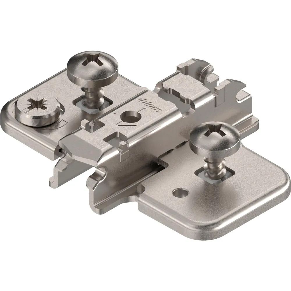 BLUM CLIP Exzenter Kreuzmontageplatte, Zwillingsanschlag, Stahl, EXPANDO, D: 3mm