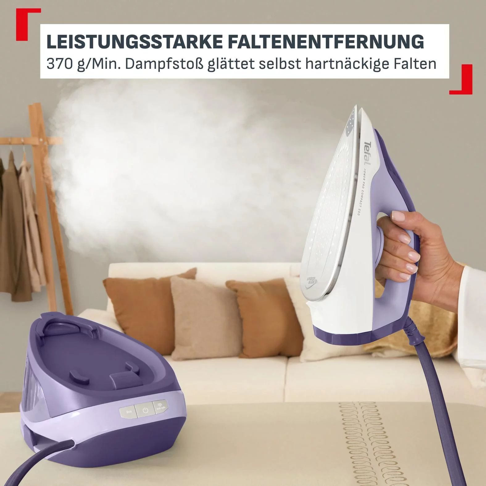 Tefal SV6211 Dampfbügelstation Power Pro Compact 200 - Lila