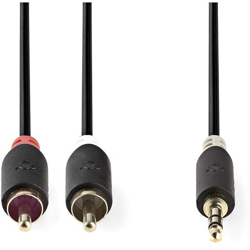 Nedis STEREO-AUDIOKABEL 3,5-2XRCA 2M / NEDIS CABW22200AT20 ANTH CABW22200AT20