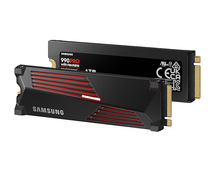 Samsung 990 PRO MZ-V9P1T0CW - SSD - verschlüsselt - 1 TB - intern - M.2 2280 - PCIe 4.0 x4 (NVMe)