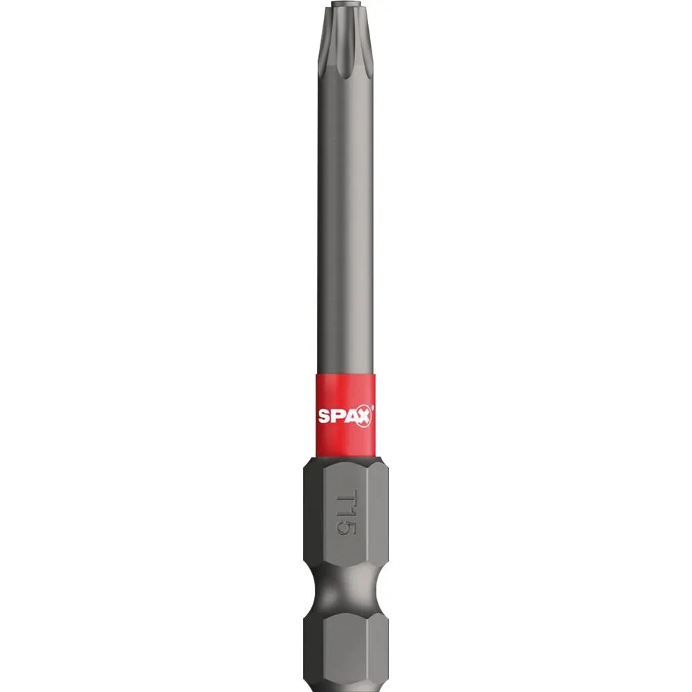 SPAX Bit-Einsatz T-Star 1/4sechskant T15/50 mm Zapfenführung, Inhalt 5 Stück