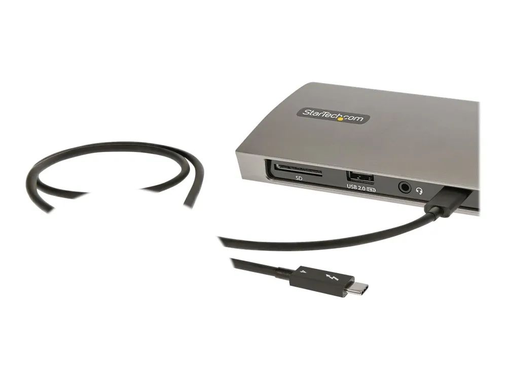 StarTech.com Thunderbolt 4 Dock, 96W Power Delivery, Single 8K/Dual Monitor 4K 60Hz, 3xTB4/USB4 ports, 4xUSB-A, SD, GbE, Thunderbolt 4 Docking Station for Windows or TB3 MacBook, 0.8m