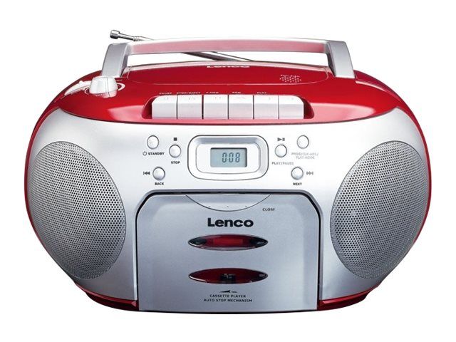 Lenco SCD-420 - Ghettoblaster - Silber, Rot