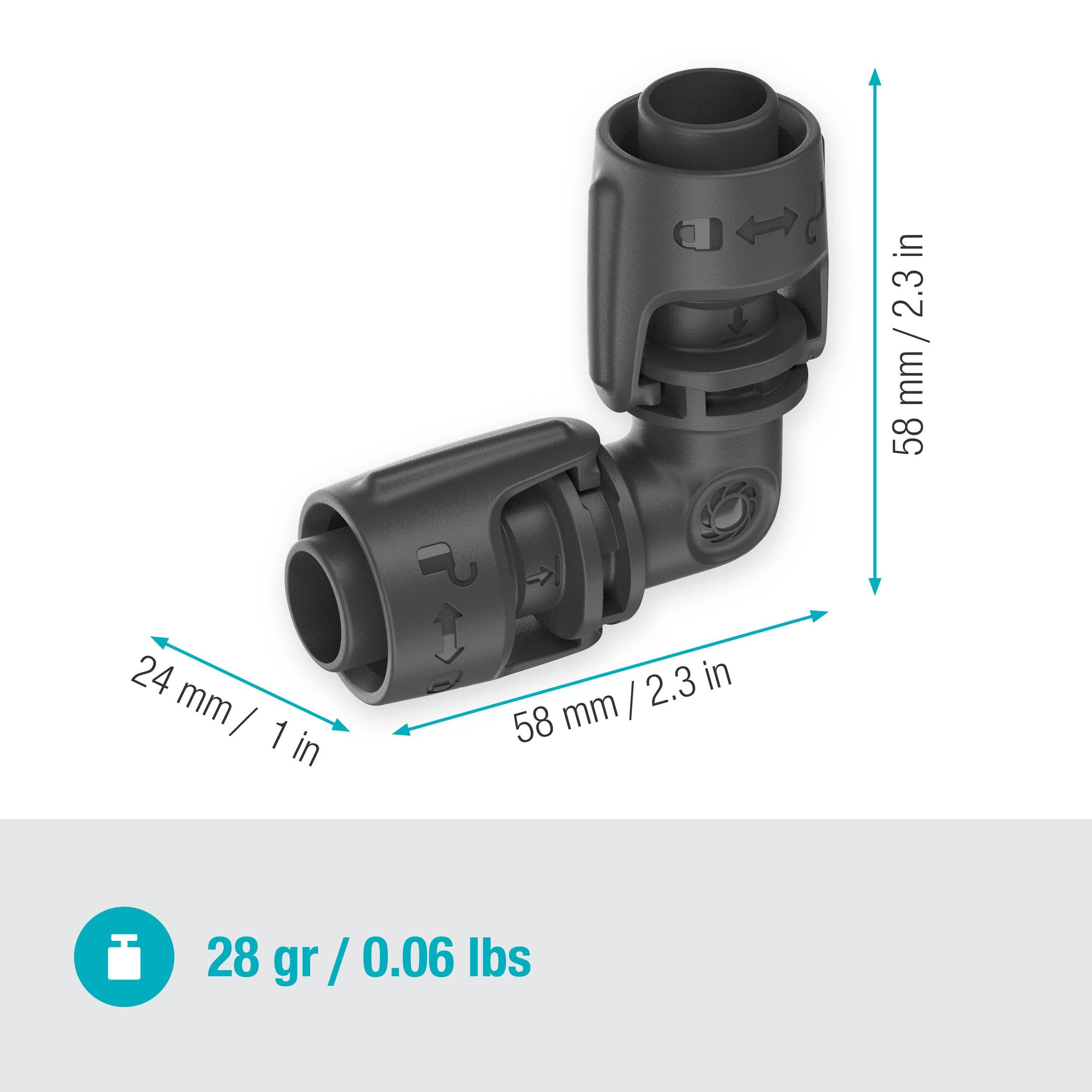 Gardena Micro-Drip-System L-Stück 13 mm (1/2") - Inhalt: 2 Stück