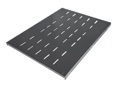 IC Intracom Intellinet 19" Fachboden zur Festmontage, 1 HE, 600 mm Tiefe, besonders hohe Traglast, schwarz - Rack - Regal - Schwarz, RAL 9005 - 1U - 48.3 cm (19")