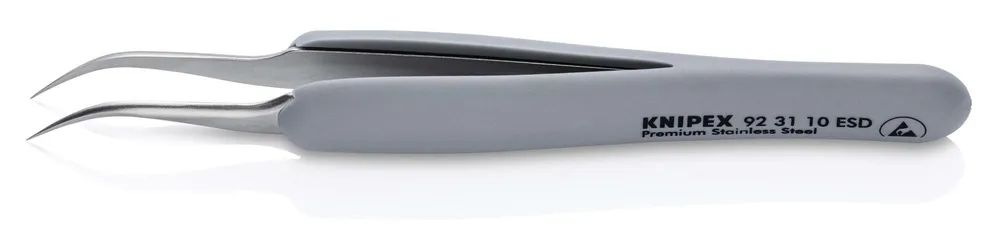 KNIPEX Präzisionspinzette mit gummiertem Griff ESD gummierter Griff 122 mm