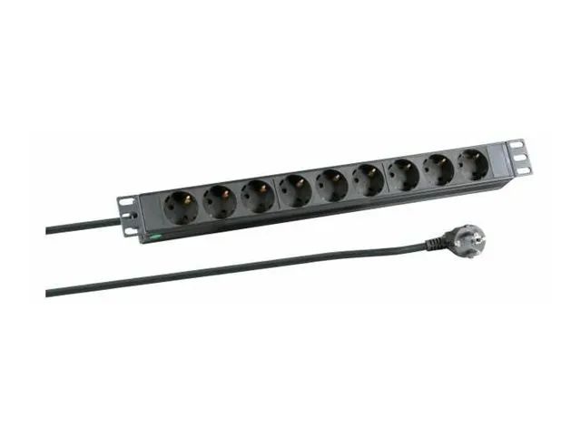 MicroConnect Steckdosenleiste (Rack - einbaufähig) - 4000 Watt - Eingabe, Eingang Stromversorgung - Ausgangsanschlüsse: 8 (CEE 7/4)