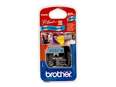 Brother M-K521BZ - Schwarz auf Blau - Rolle (0,9 cm x 8 m)
