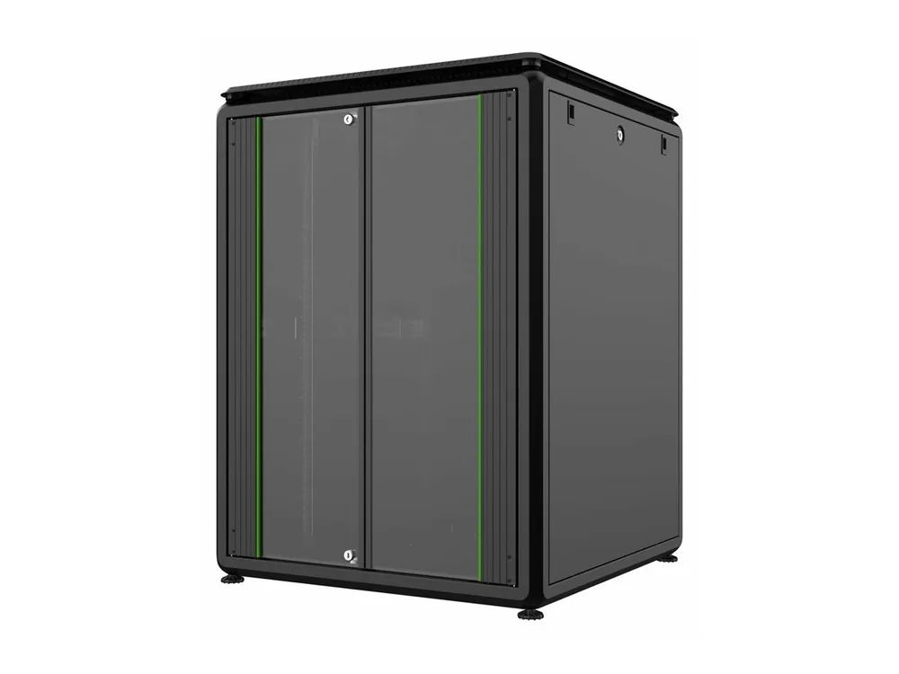 Lanview by Logon - Schrank Netzwerkschrank - 800 x 800 mm, data line - freistehend - Schwarz, RAL 9005 - 20U - 48.3 cm (19")