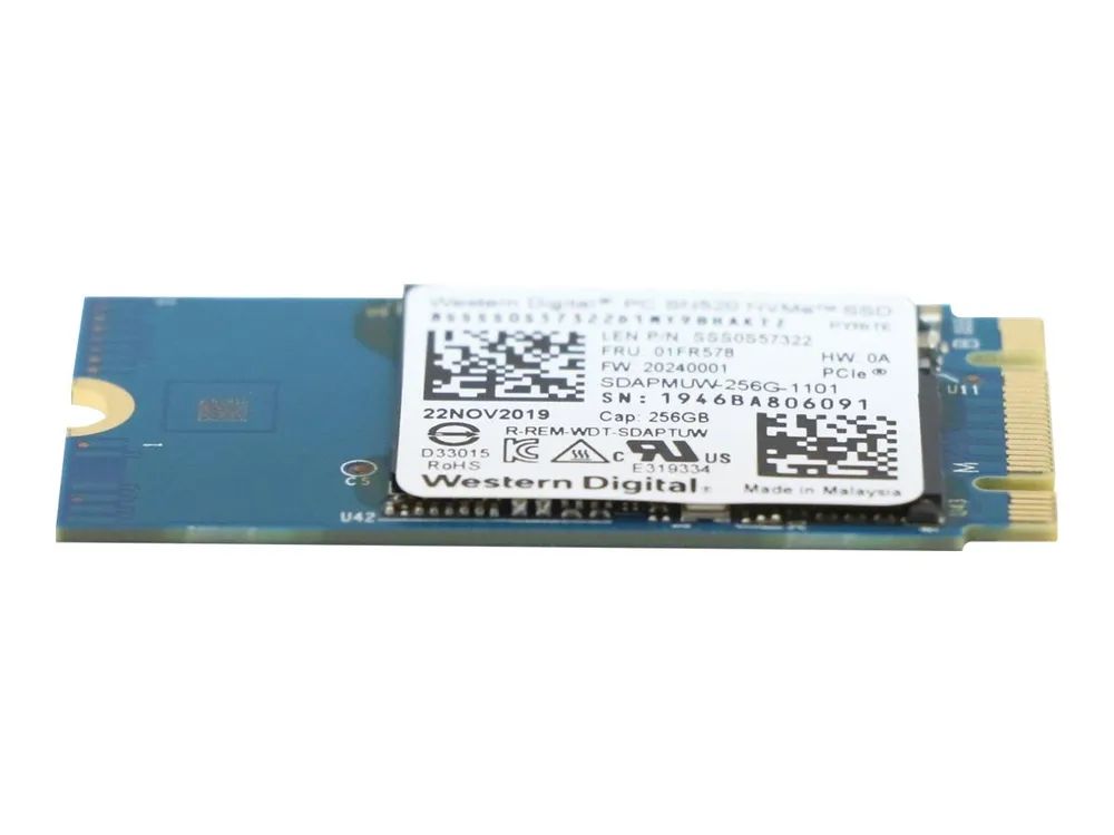 Lenovo WD PC SN520 - SSD - 256 GB - intern - M.2 2242 - PCIe 3.0 x2 (NVMe)