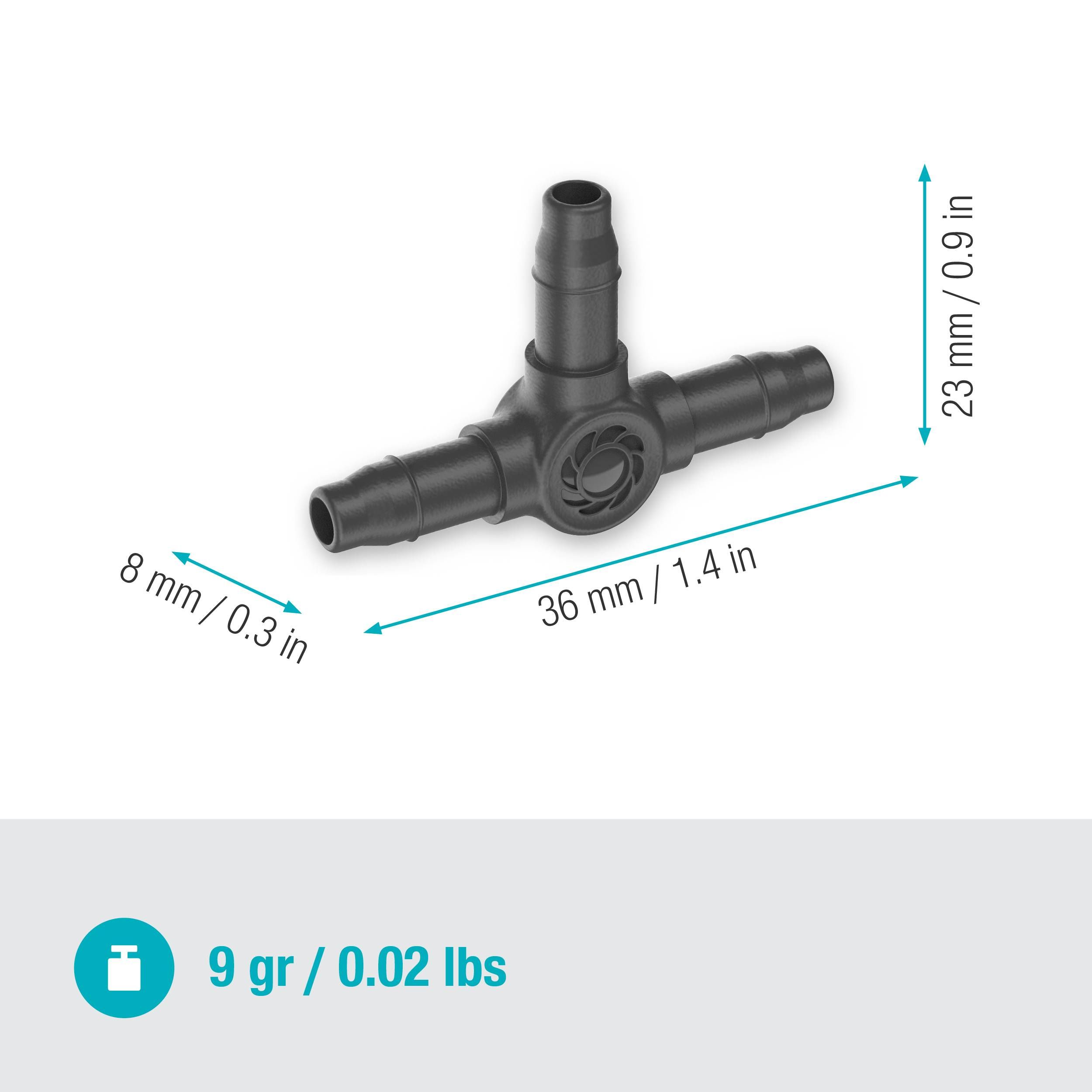 Gardena Micro-Drip-System T-Stück 4,6 mm (3/16") - Inhalt: 10 Stück