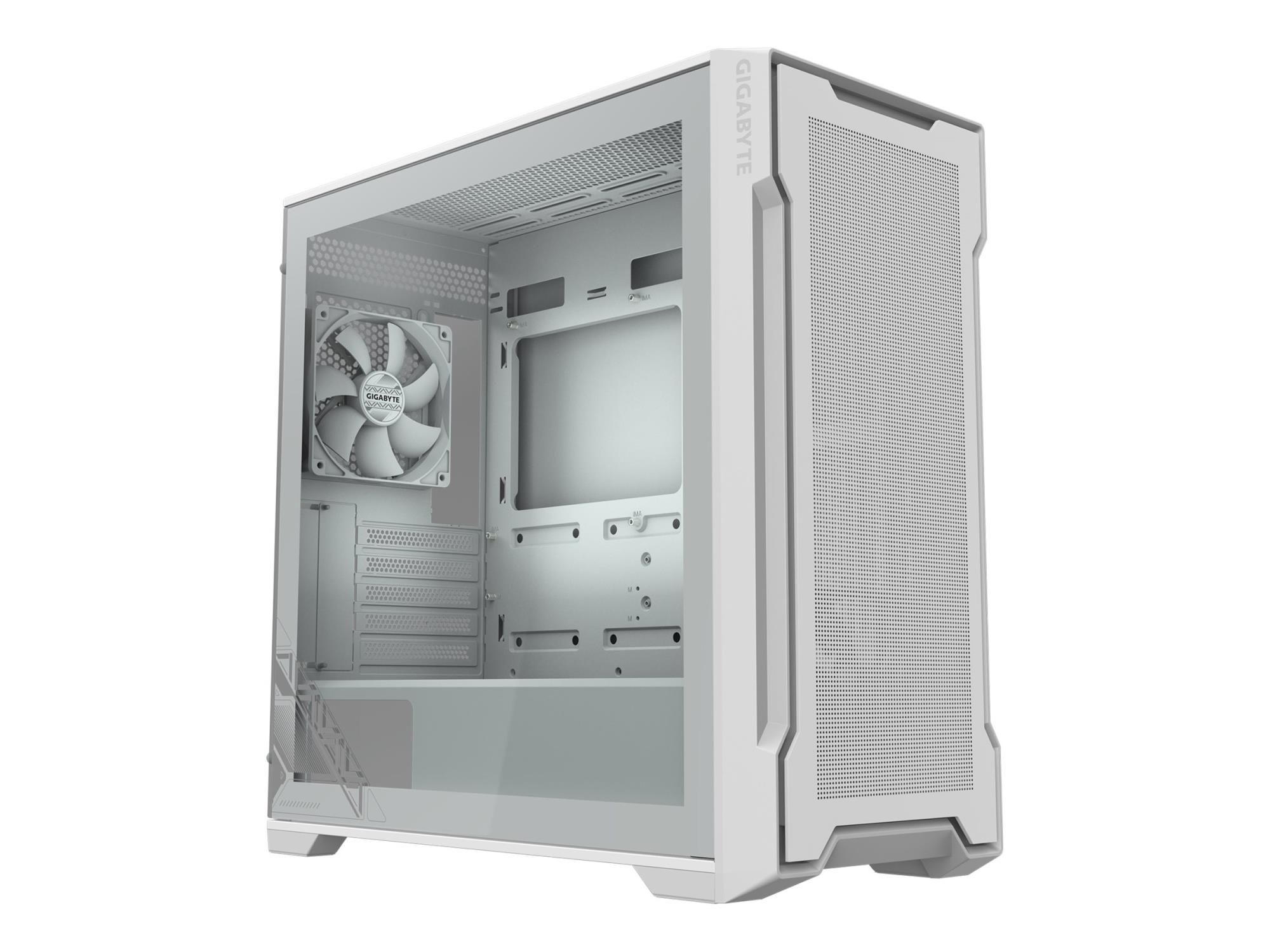 Gigabyte C102 GLASS ICE - Mid tower - mini ITX / micro ATX - Seitenteil mit Fenster (gehärtetes Glas)