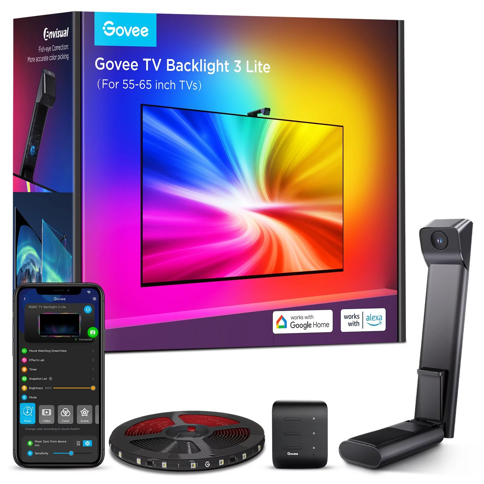 Govee TIRA LED GOVEE ENVISUAL TV BACKLIGHT 3 LITE H6099 Open-Box