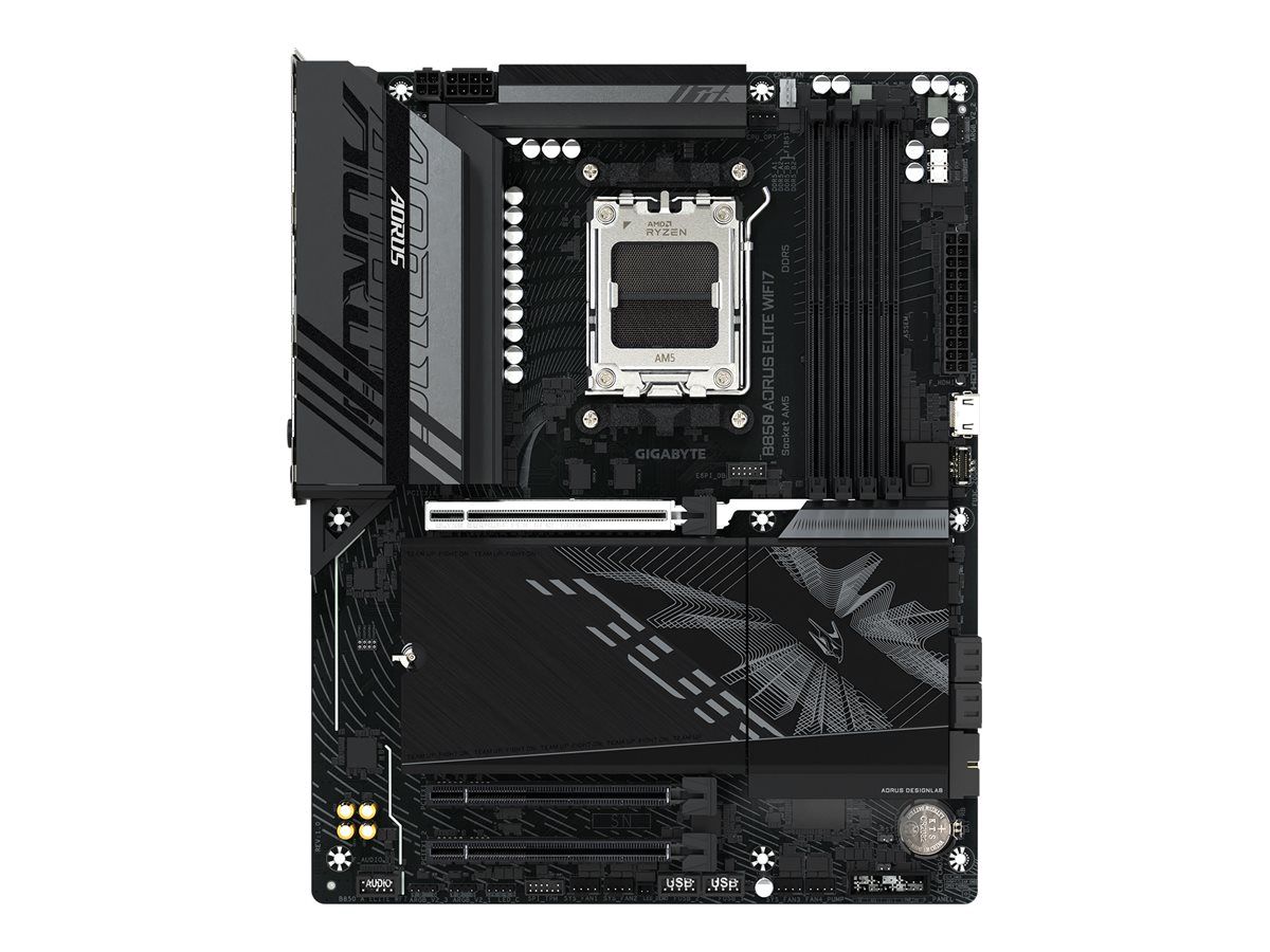 Gigabyte AORUS B850 ELITE WIFI7 - Motherboard - ATX - Socket AM5 - AMD B850 Chipsatz - USB-C 3.2 Gen 2x2, USB-C 3.2 Gen2, USB 3.2 Gen 2, USB 3.2 Gen 1 - Bluetooth, Wi-Fi 7, 2.5 Gigabit LAN - Onboard-Grafik (CPU erforderlich)